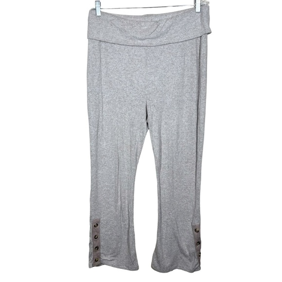 Anthropologie Gray Button-Detail Pants - Picture 2 of 10